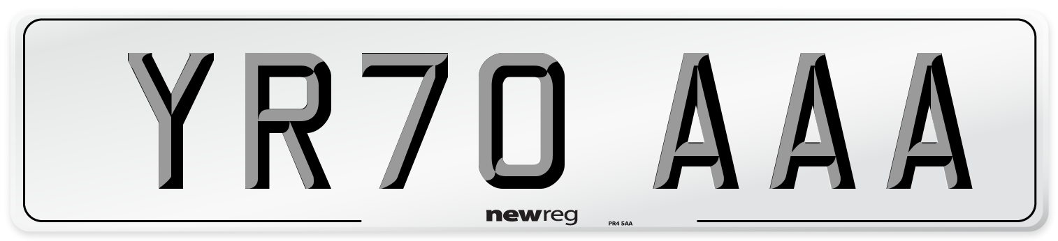 YR70 AAA Number Plate from New Reg